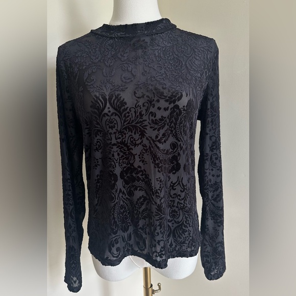 Express Tops - NWT Express Black Velvet Top- Medium